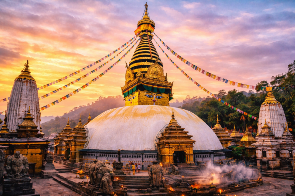 Nepal Family Tour Package from Bangladesh 6 swoyambu