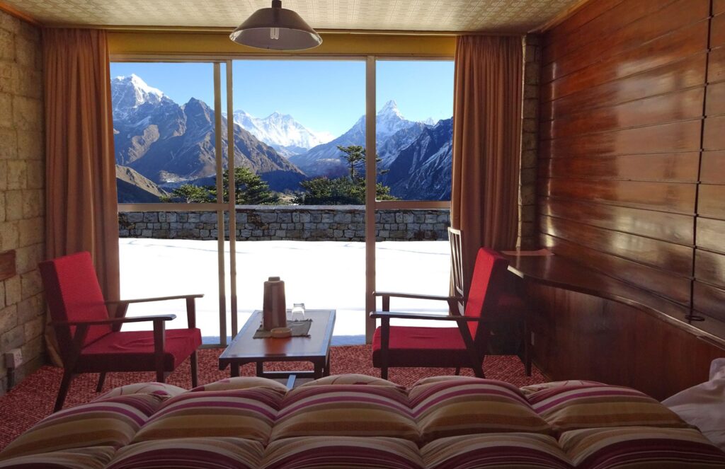Everest Helicopter Luxury Tour 4 view from hotel everest view