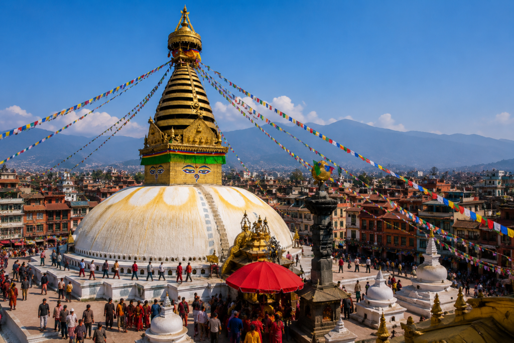 Nepal Tour in October and November 2026: Hire a Car Rental with Driver 3 bouddhnasth stupa