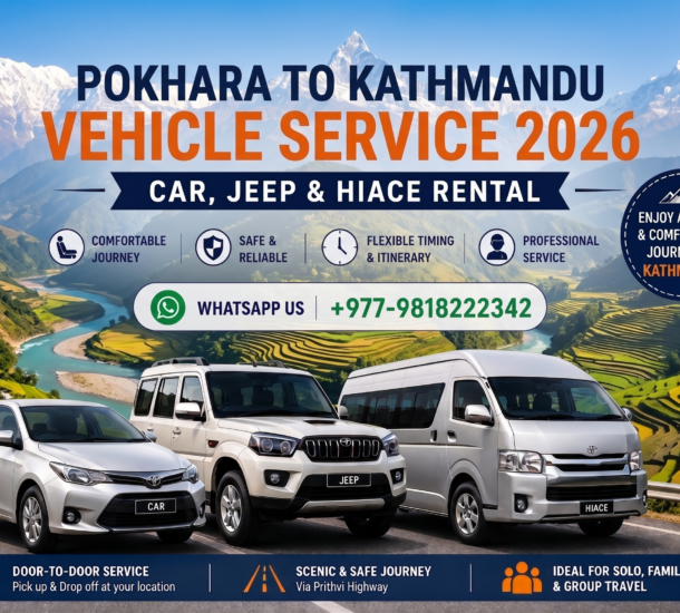 Pokhara to Kathmandu Vehicle Service