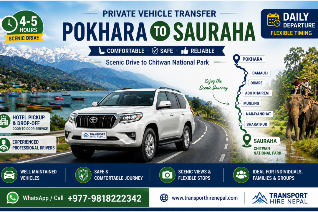 Pokhara to Sauraha Private vehicle service 1 Pokhara to Sauraha Private Vehicle Service