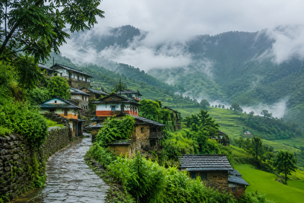 Is It Safe to Travel to Nepal During the Monsoon Season 2 Misty mountain village in Nepal