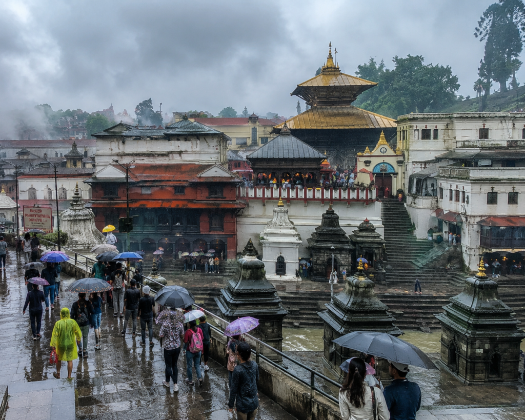 Is It Safe to Travel to Nepal During the Monsoon Season 3 Rainy day at Pashupatinath Temple